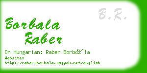 borbala raber business card